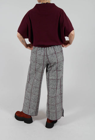 Ido Trousers in Graphite and Garnet