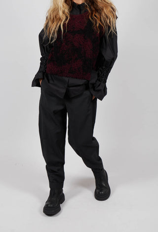 Geisha Long Trousers in Black Onyx