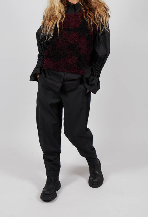 Geisha Long Trousers in Black Onyx