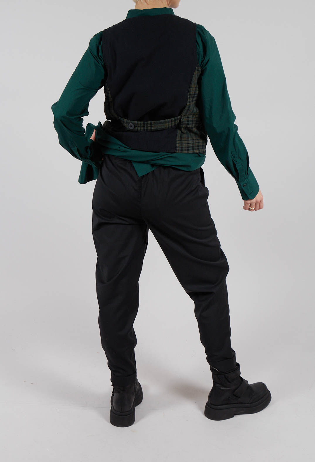 Geisha Long Trousers in Black Onyx