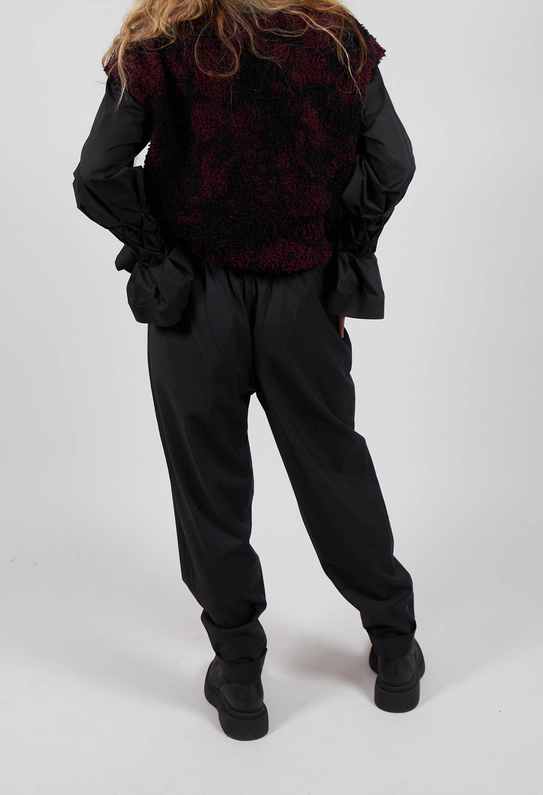 Geisha Long Trousers in Black Onyx