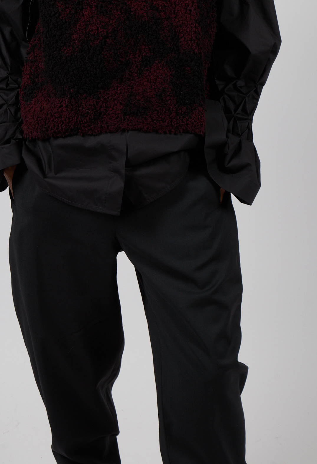 Geisha Long Trousers in Black Onyx