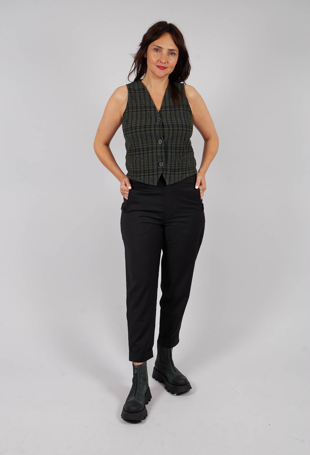 Geisha Long Trousers in Black Onyx