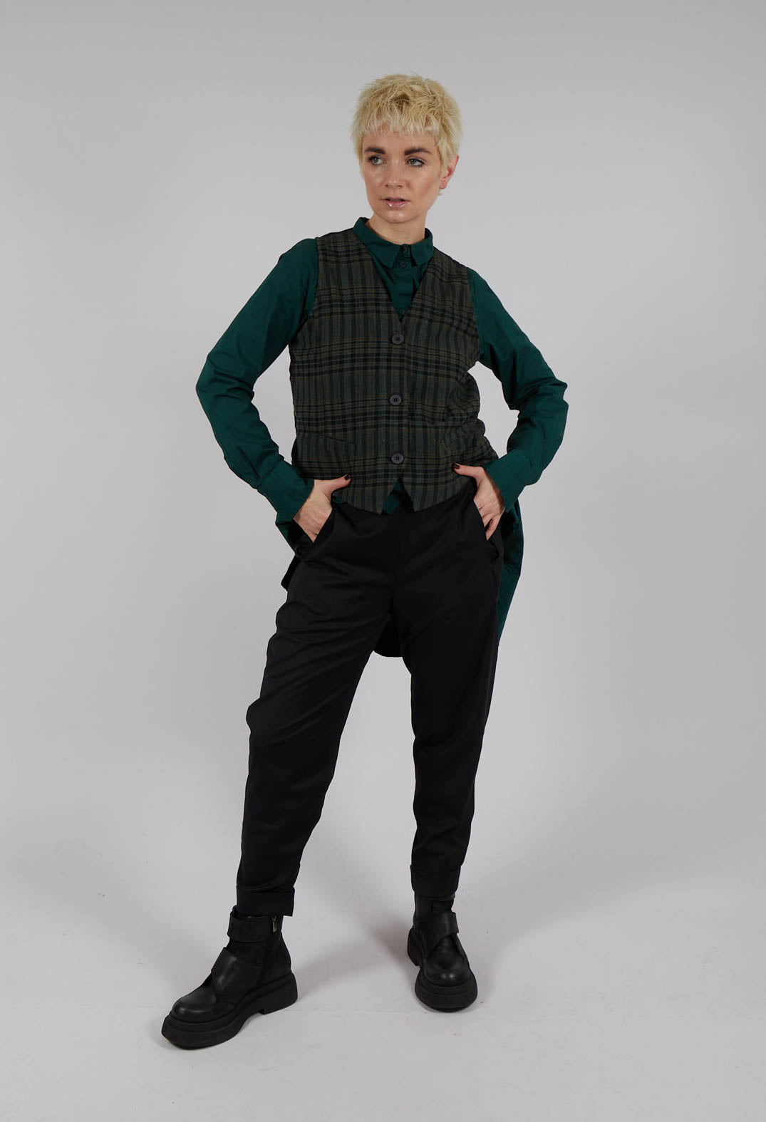 Geisha Long Trousers in Black Onyx