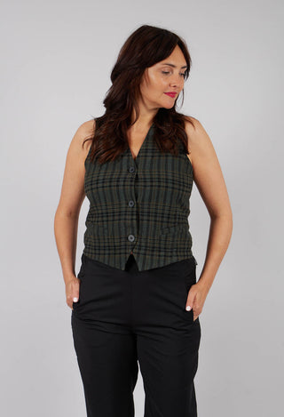 Kazamar Waistcoat in Dark Emerald
