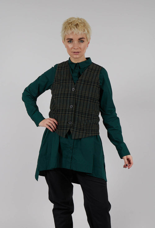 Kazamar Waistcoat in Dark Emerald