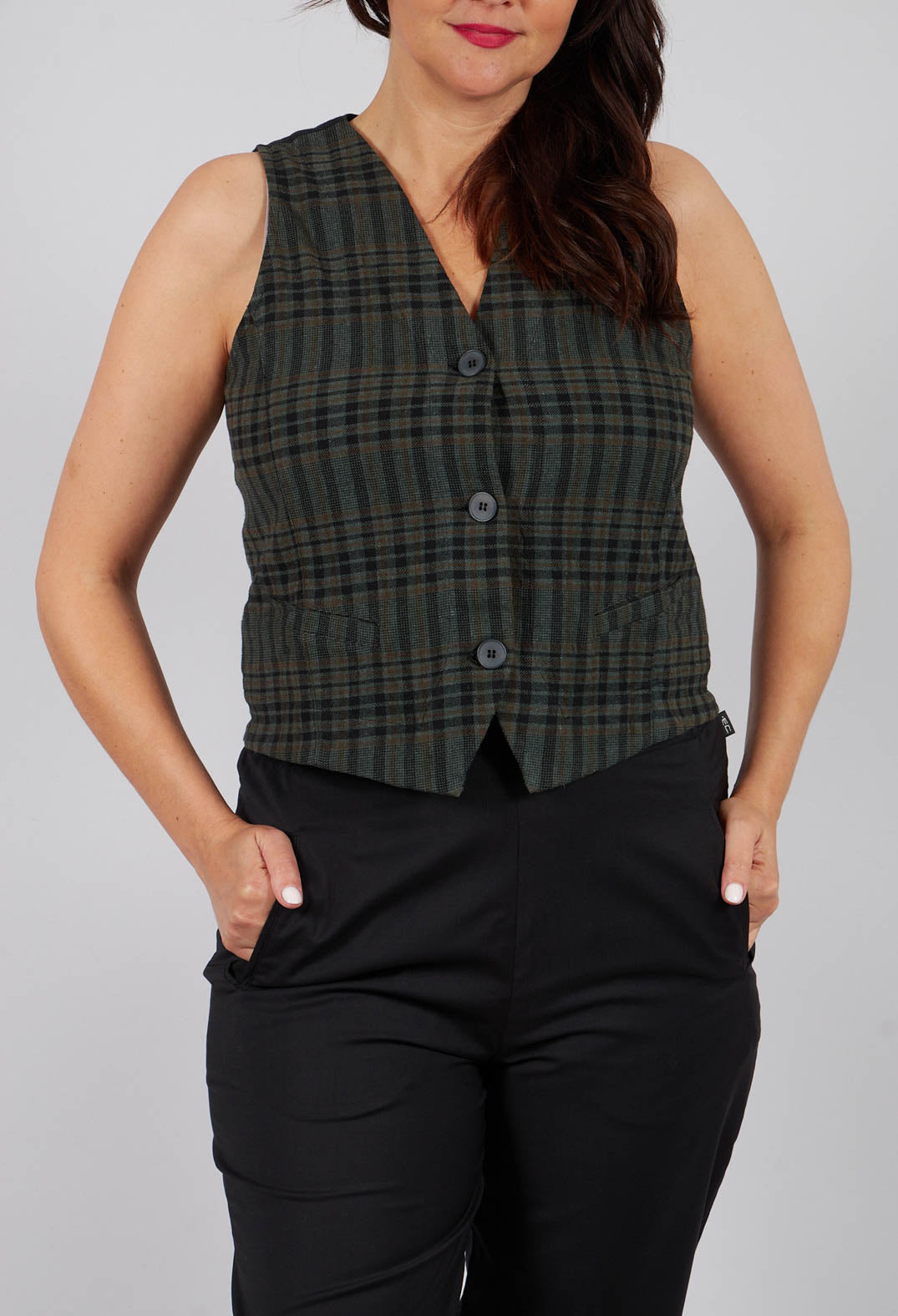 Kazamar Waistcoat in Dark Emerald