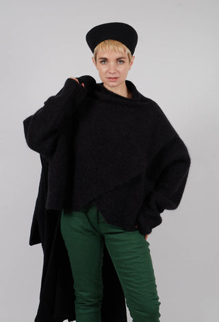 Jime Knitted Jumper in Black Solid