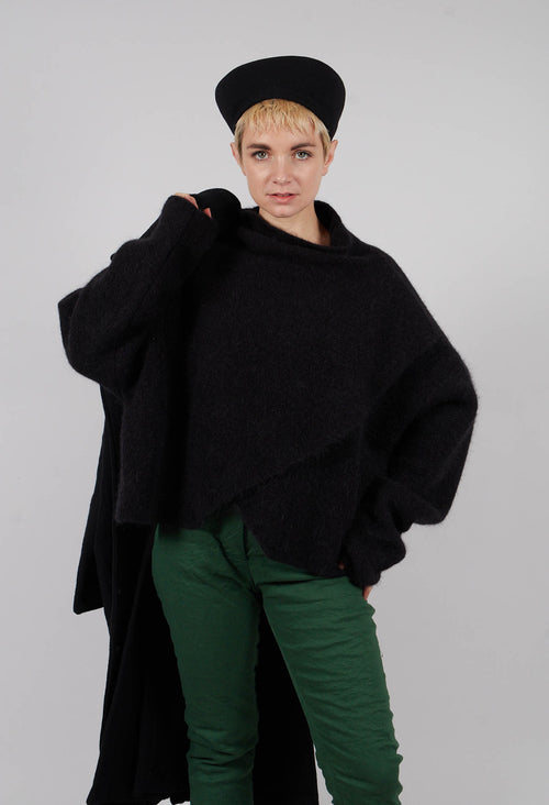 Jime Knitted Jumper in Black Solid