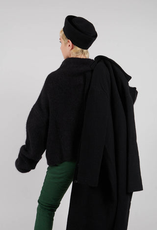 Jime Knitted Jumper in Black Solid