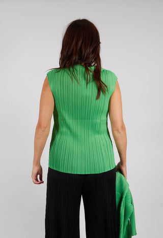 Simply Pleat V Tank in Green