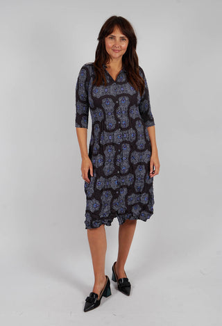 Nehru Coat Dress in Cosmos Star