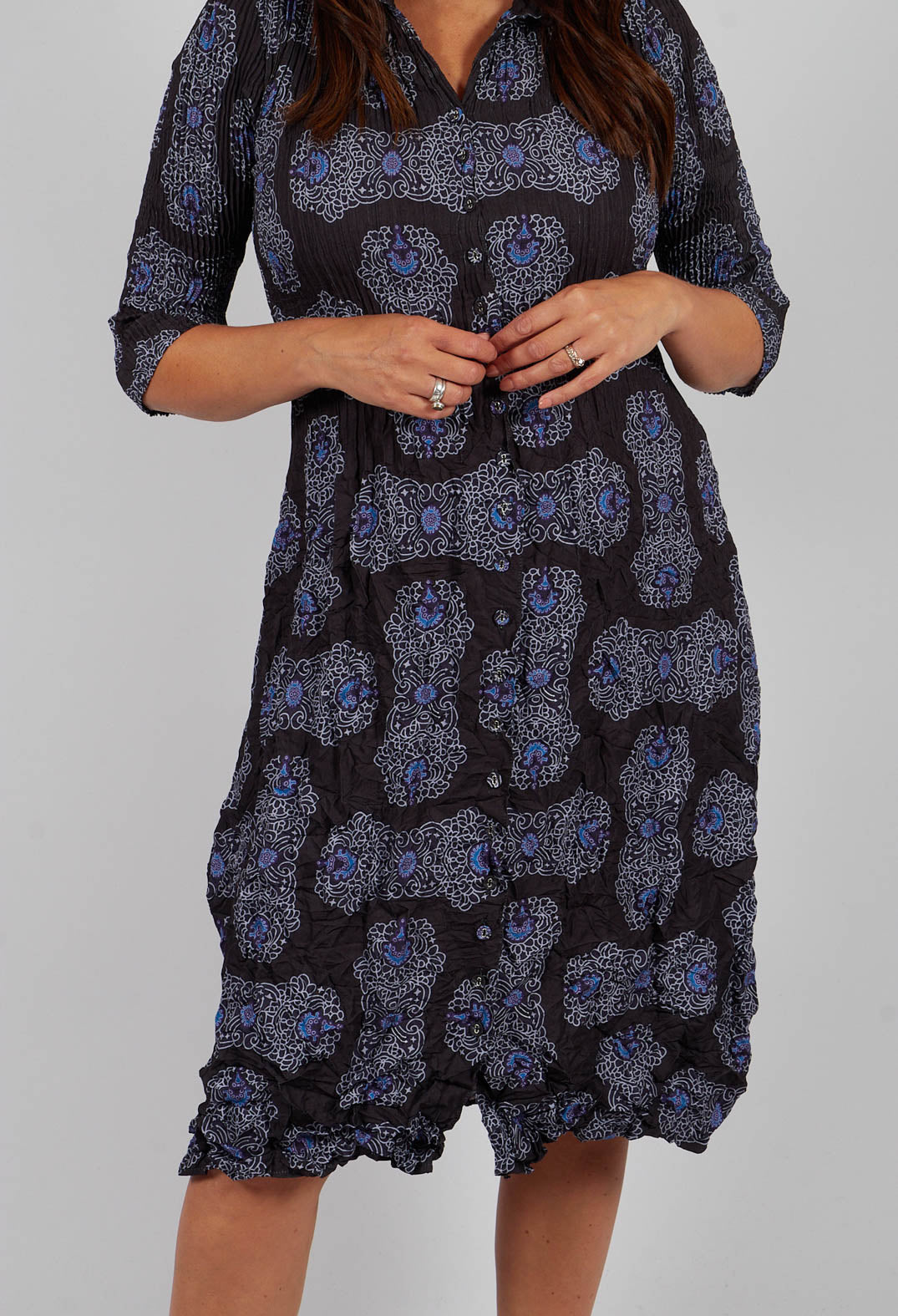 Nehru Coat Dress in Cosmos Star
