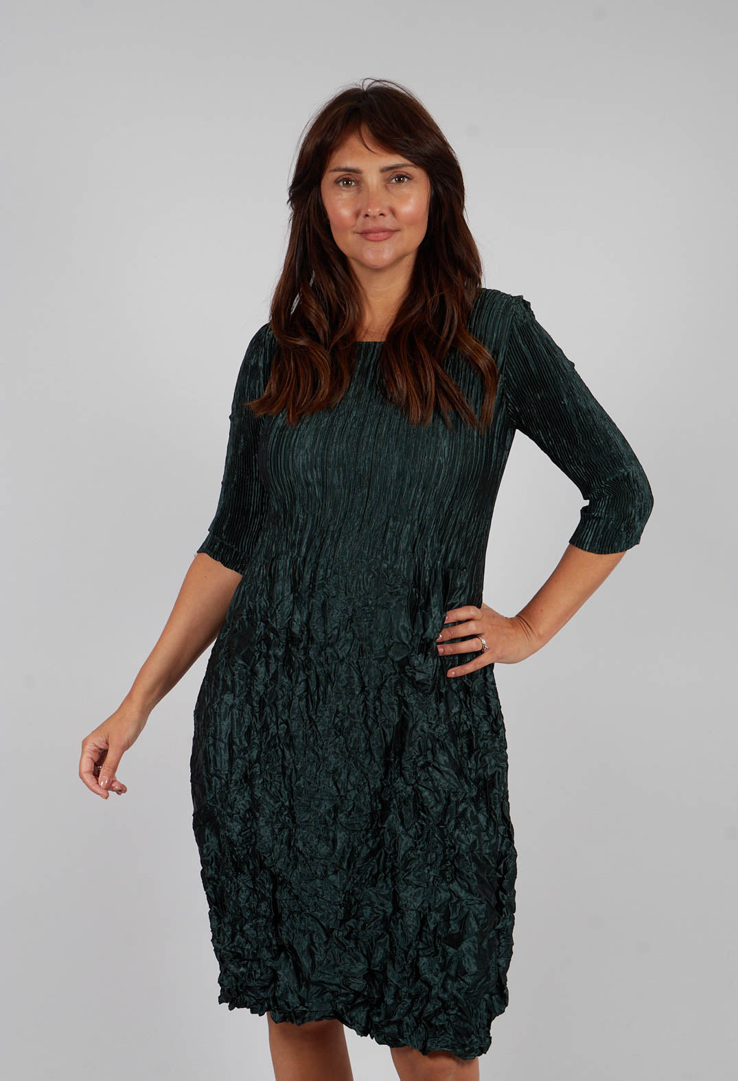 Three Quarter Smash Dress in Met Forest