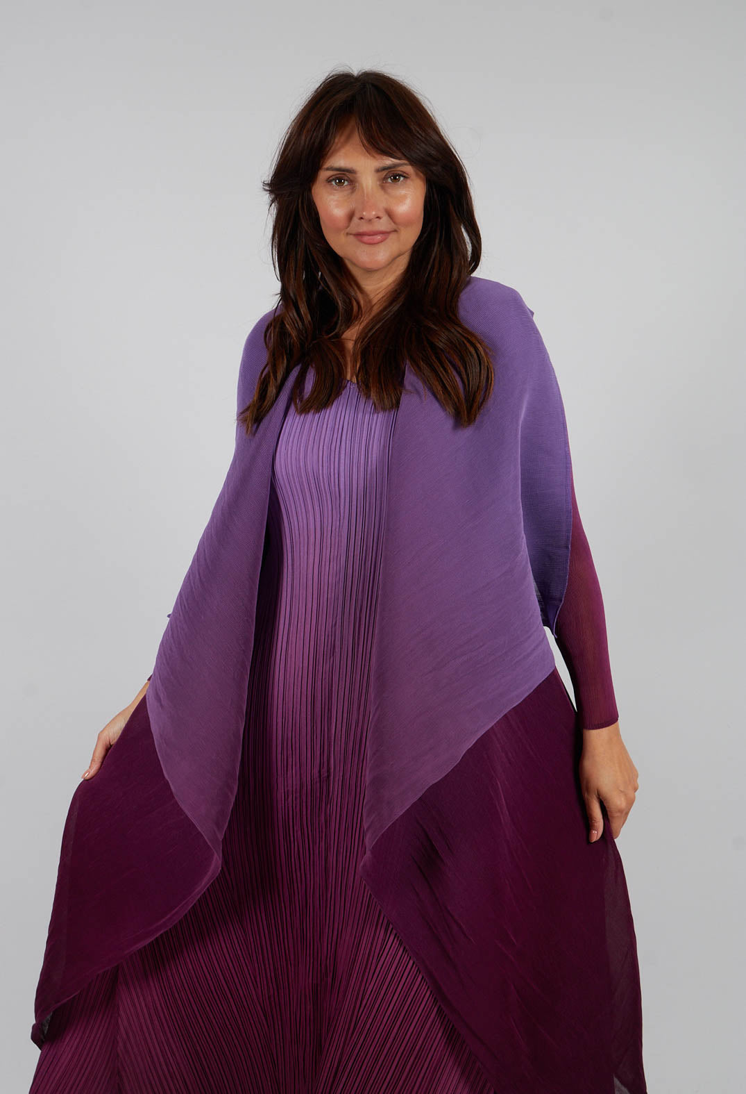 Collare Coat in Violet Sapphire