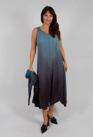Estrella Dress in Blue Steel and Graphite