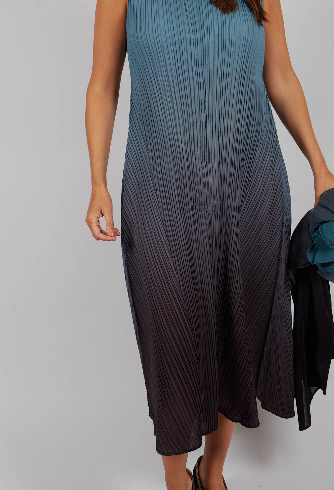 Estrella Dress in Blue Steel and Graphite