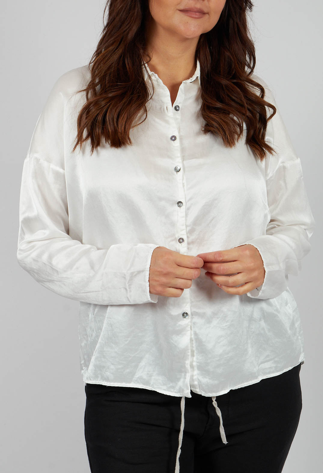Short Collar Shirt SC in Milk