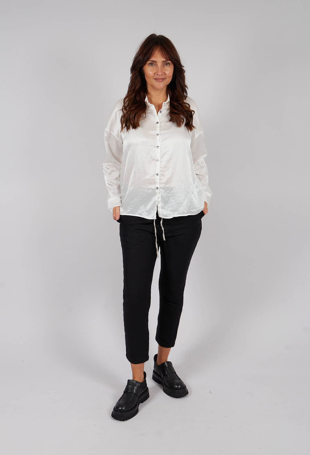Short Collar Shirt SC in Milk