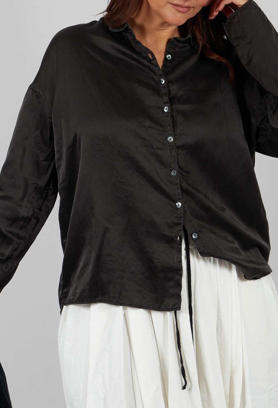Short Collar Shirt SC in Chocolate