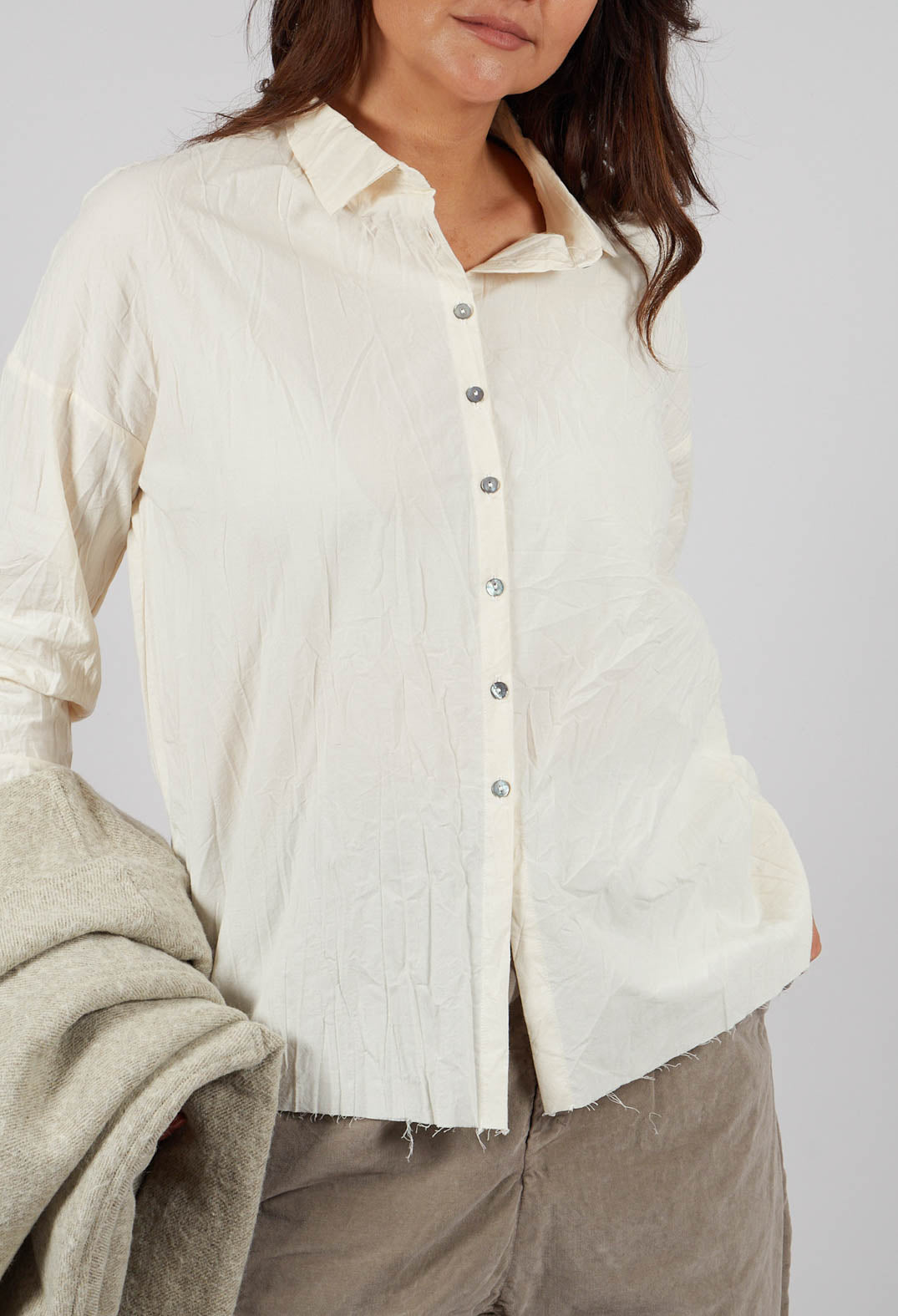 Short Collar Shirt LWR in Natural