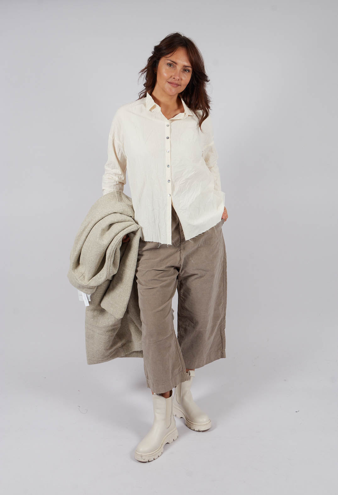 Short Collar Shirt LWR in Natural