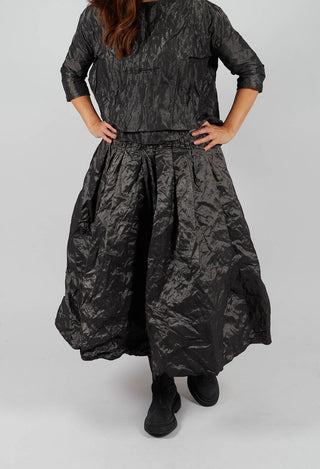 Pleated Long Skirt in Anthracite