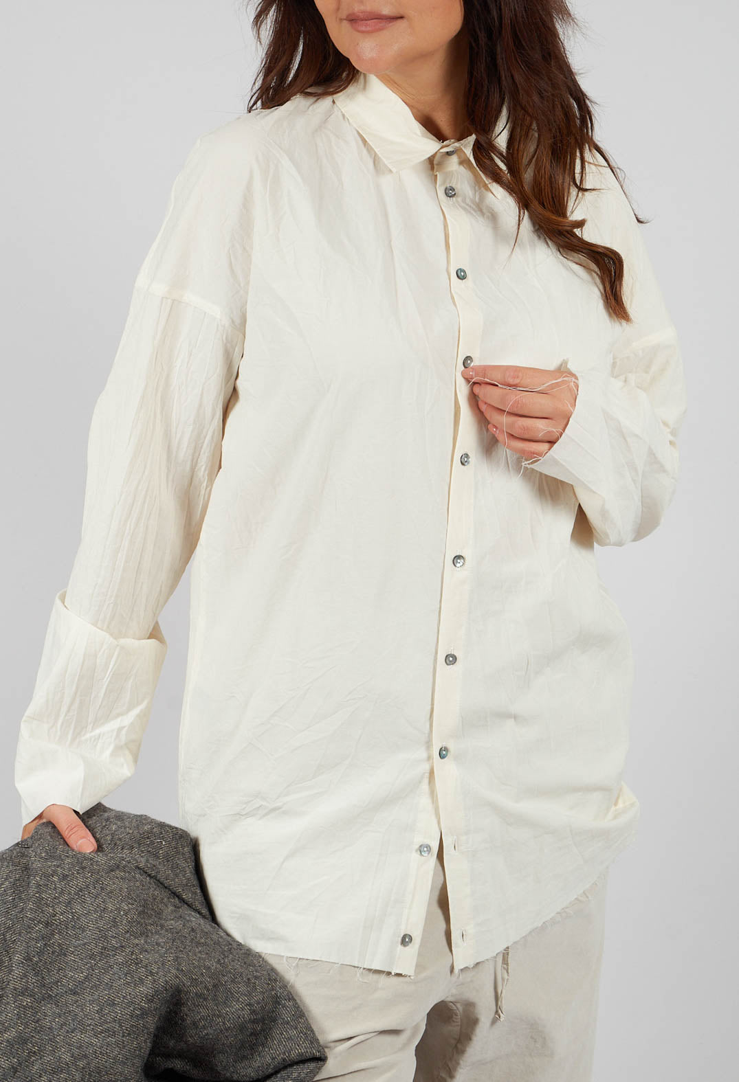 Unisex Collar Shirt in Natural
