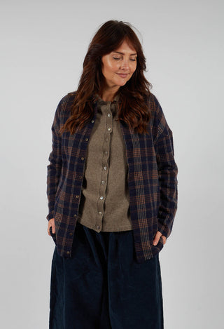 Tartan Soft Collar Shirt in Ink
