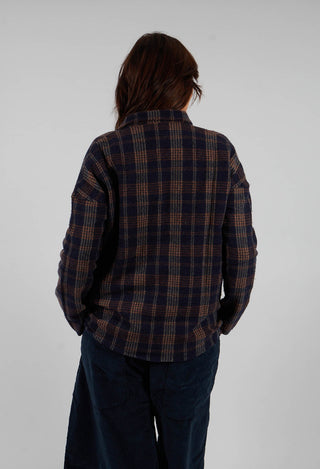 Tartan Soft Collar Shirt in Ink