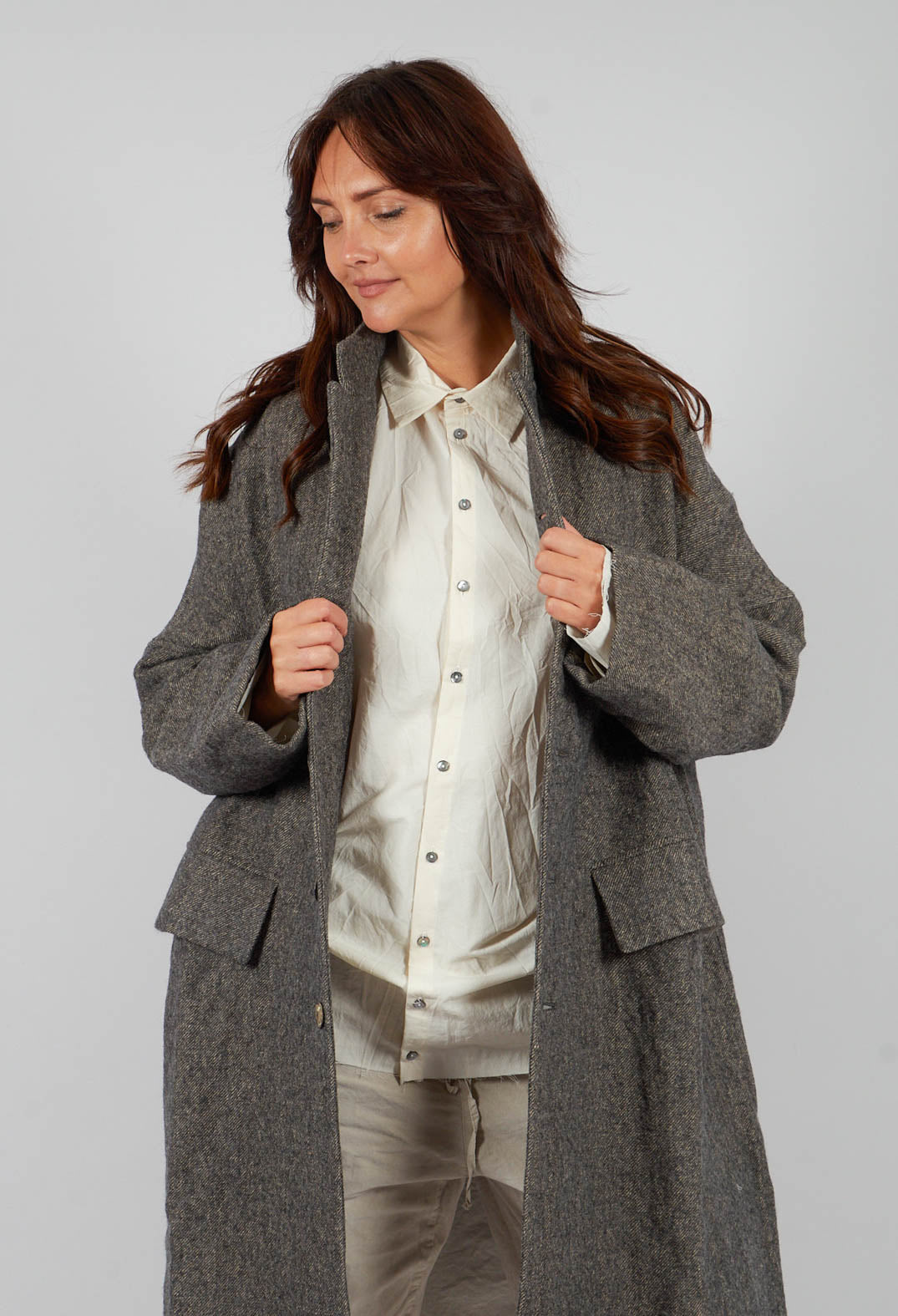 Loose Coat HW in Stone
