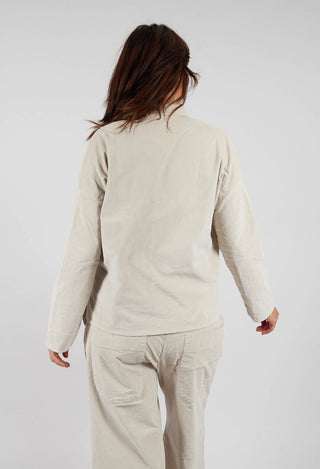 Short Collar Shirt V in Oatmeal