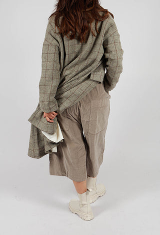 Velvet Wide Trousers in Marron Glace