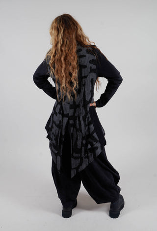 Jacket with High Low Hem in Black