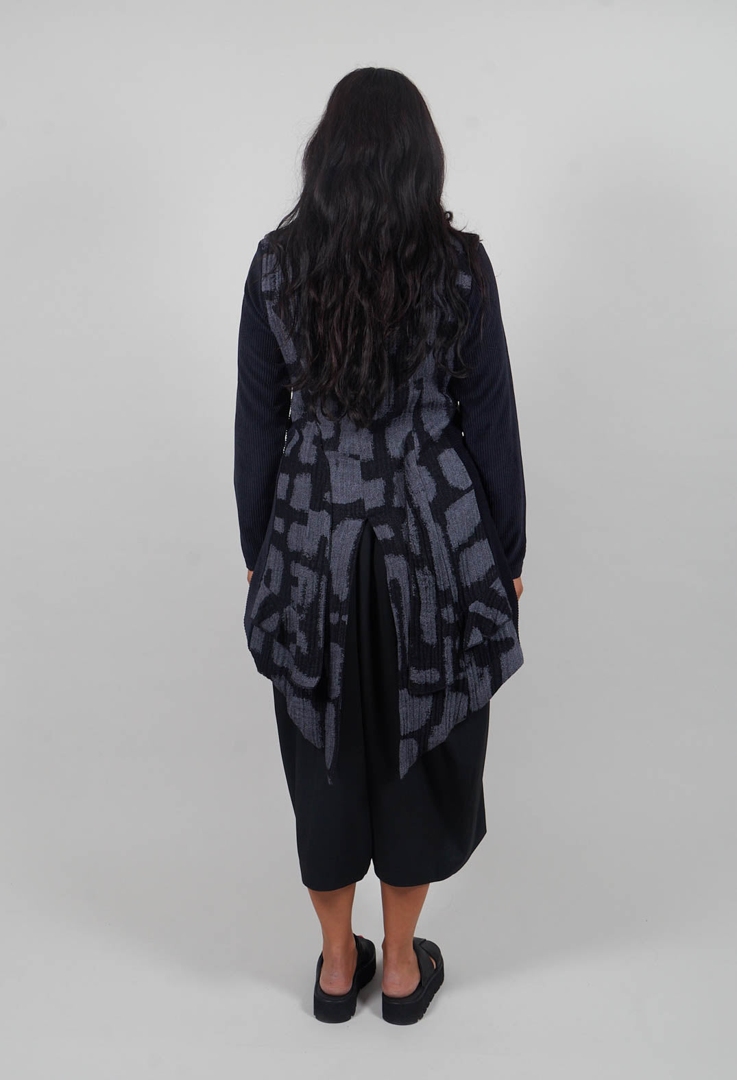 Jacket with High Low Hem in Black