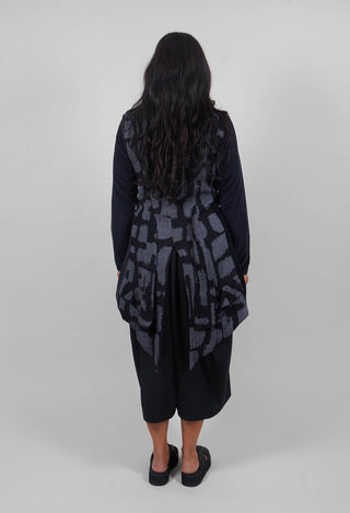 Jacket with High Low Hem in Black