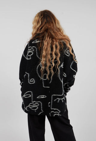 Mandarin Collar Jacket in Black