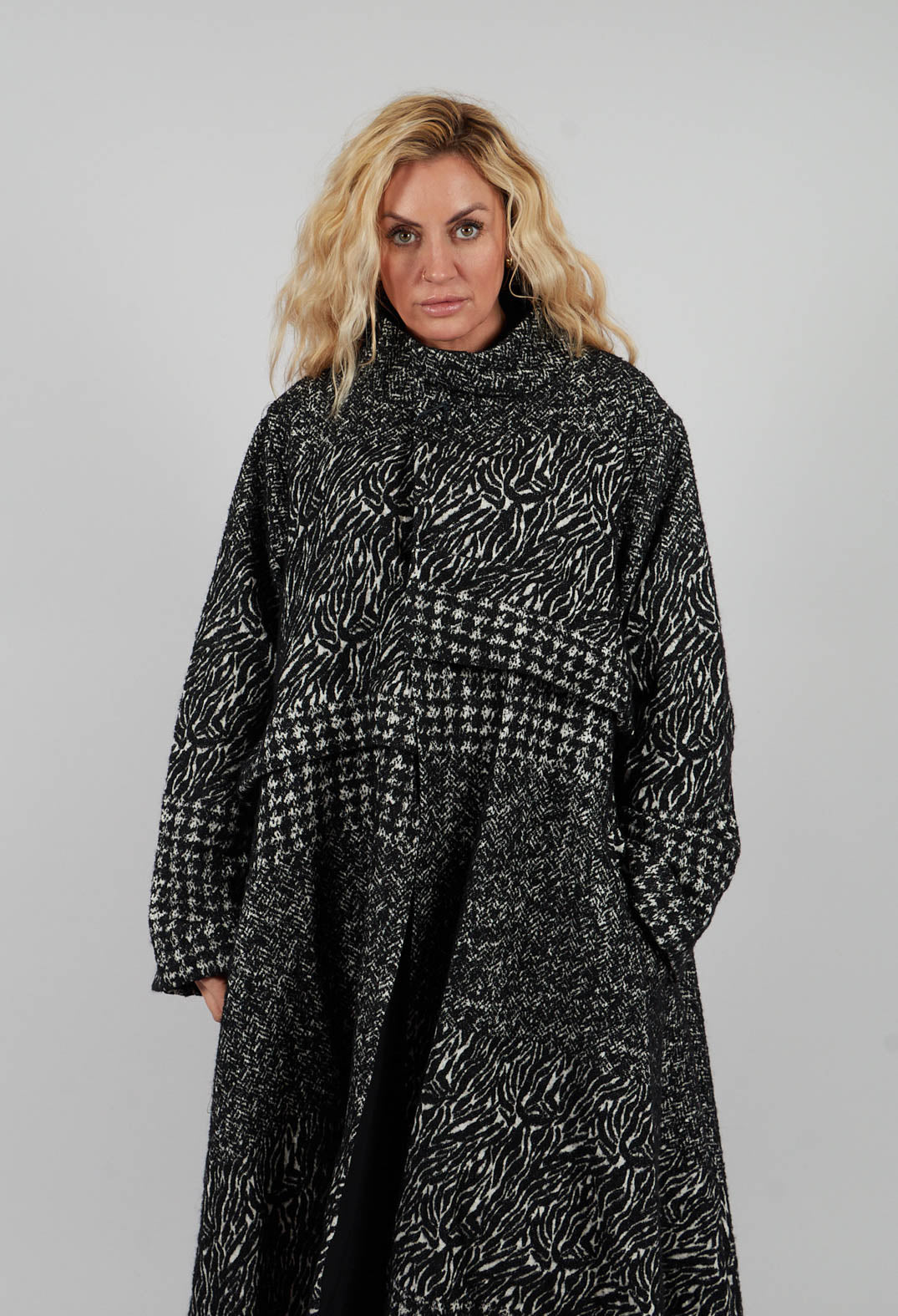 Long Wool Coat in Black