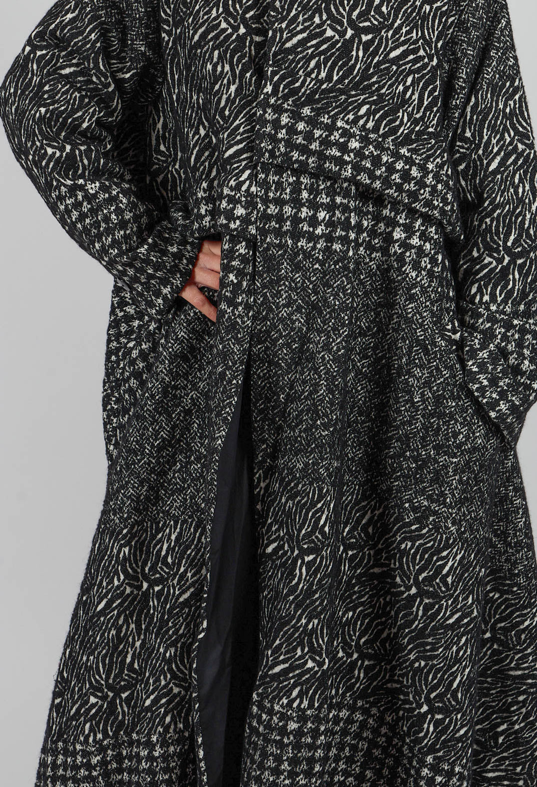 Long Wool Coat in Black