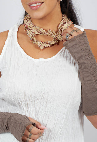 Silk Scarf in Beige