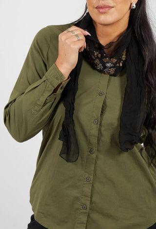 Sheer Jewel Belt in Black