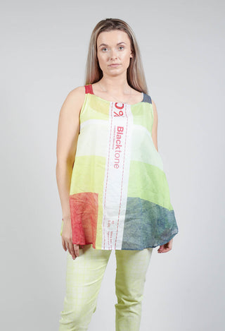 A-Line Cotton Vest Top in Multicolour