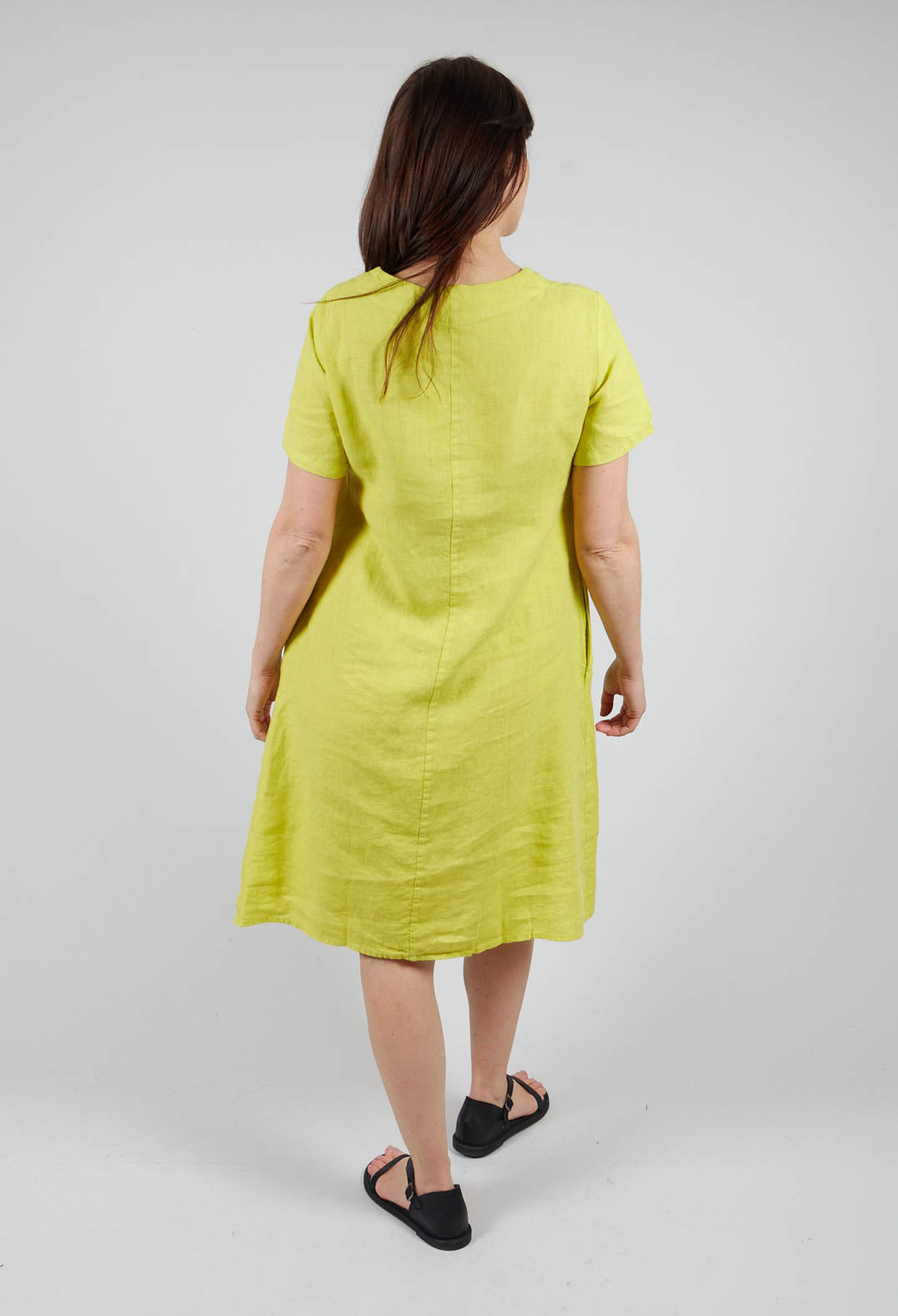 Blueberry A Line Dress in Lime Green | Olivia May Blueberry A Line Dress in Lime Green | Olivia May