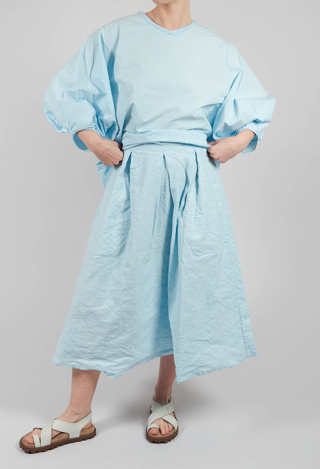 A Line Skirt in Cielo