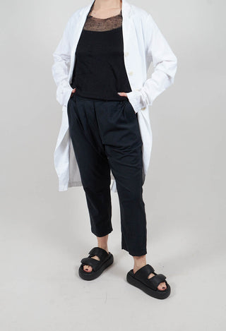 Hollie Ankle Grazer Trousers in Black