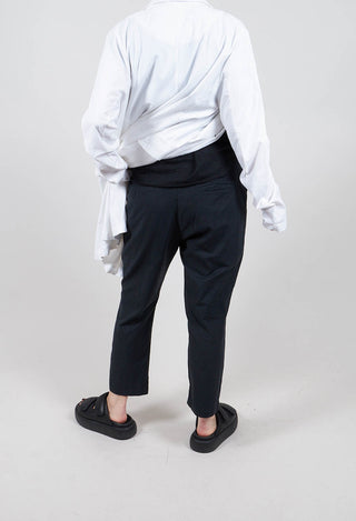 Hollie Ankle Grazer Trousers in Black