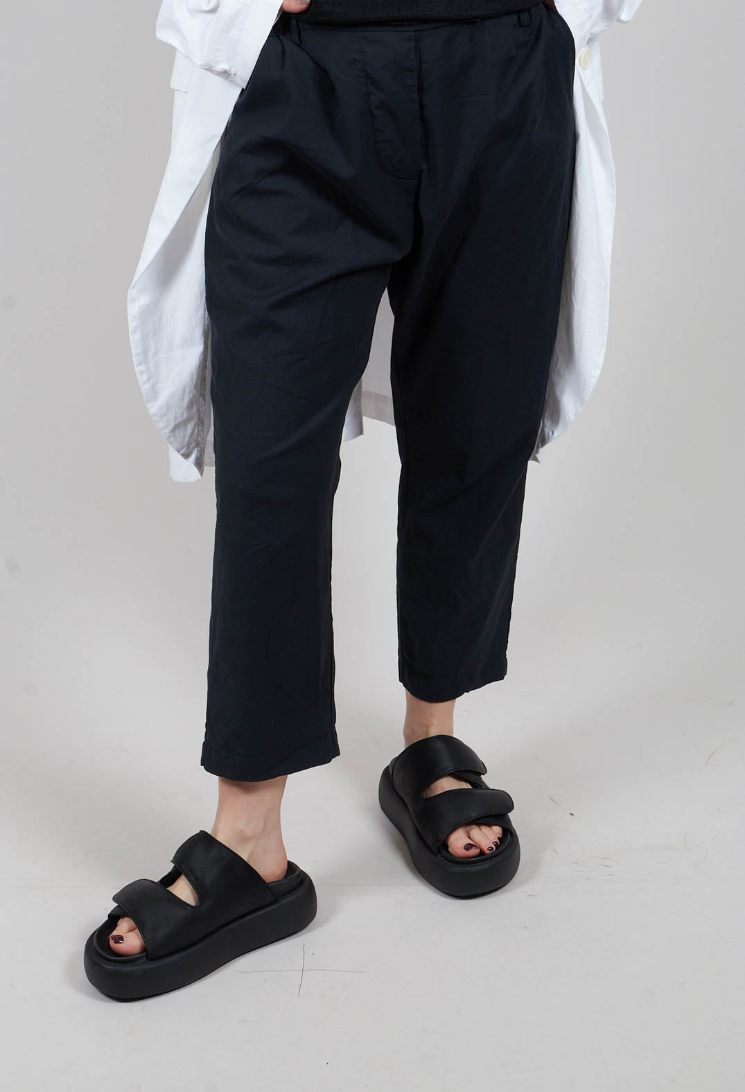 Hollie Ankle Grazer Trousers in Black