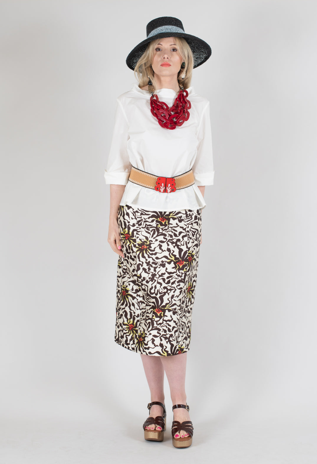 Duchesse Skirt in Botanic Zebra Print