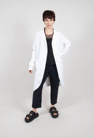 Lucie Jacket with Spilt at Front and Back in White