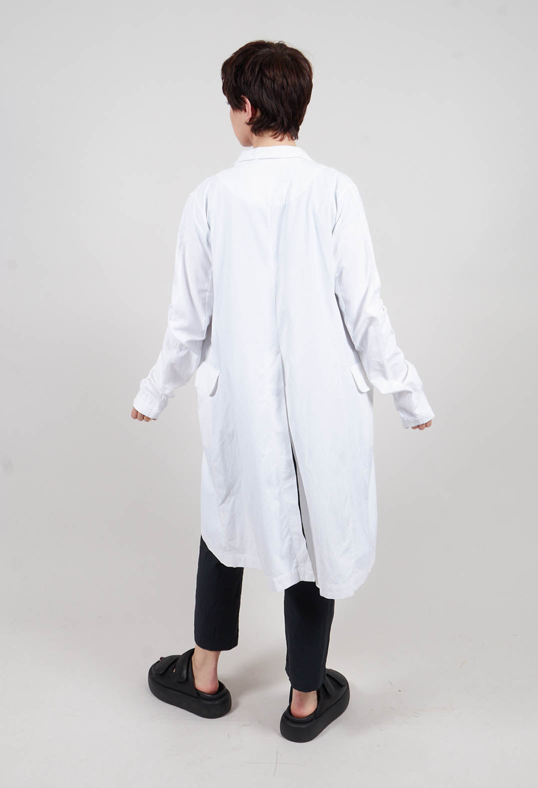 Lucie Jacket with Spilt at Front and Back in White